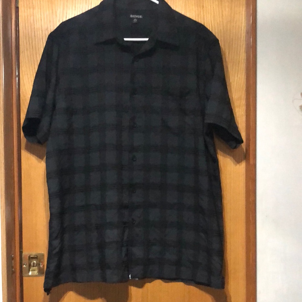 Men's‎ Black Plaid Shirt